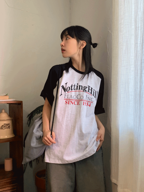 [남녀공용] 노팅힐 나그랑 오버핏 반팔 티셔츠 -4colors